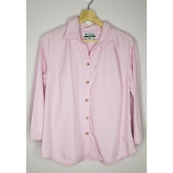 Columbia Sportswear Company Pink 100% Cotton Button Up Size XL - Picture 1 of 11